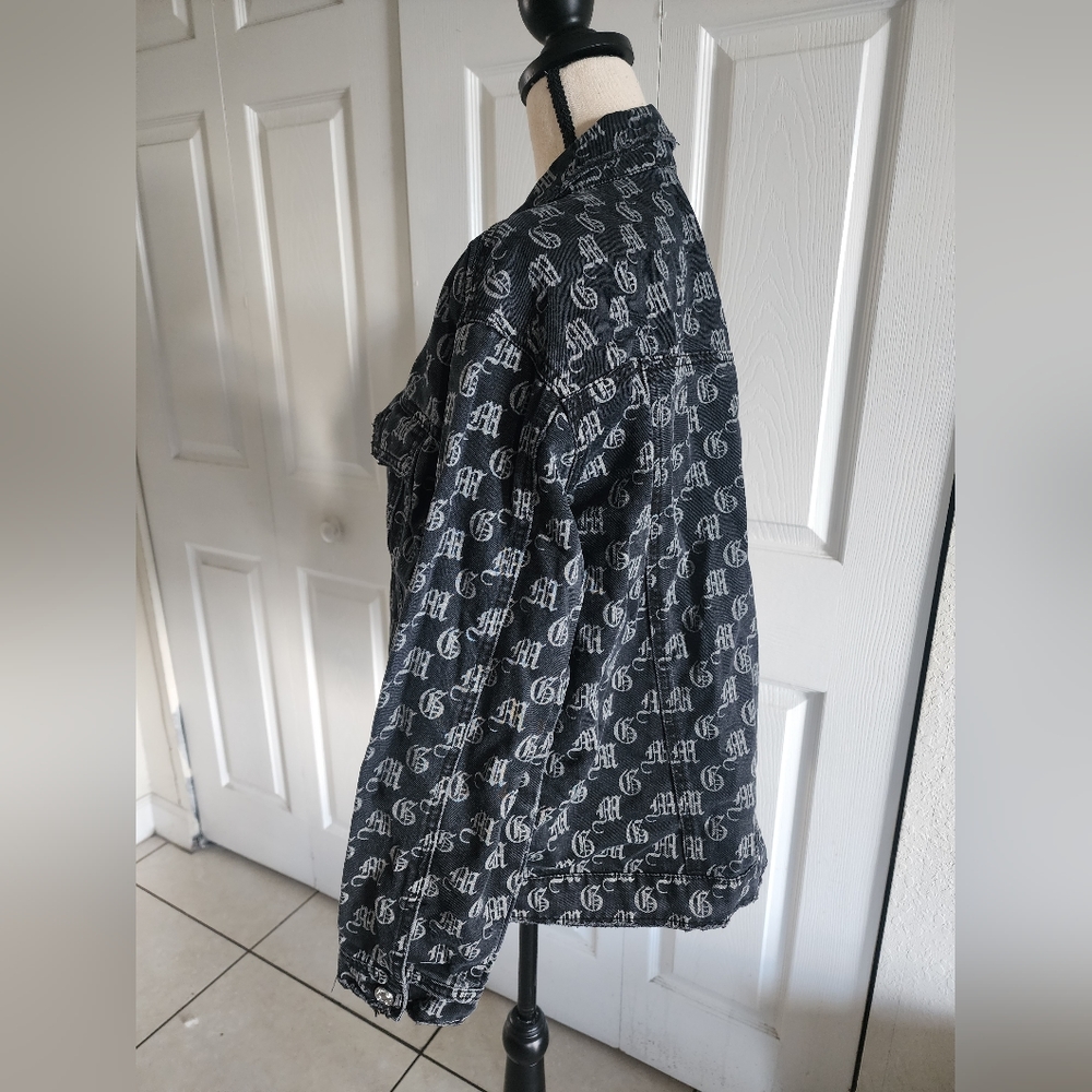Missguided Denim Monogram Jacket - image 3